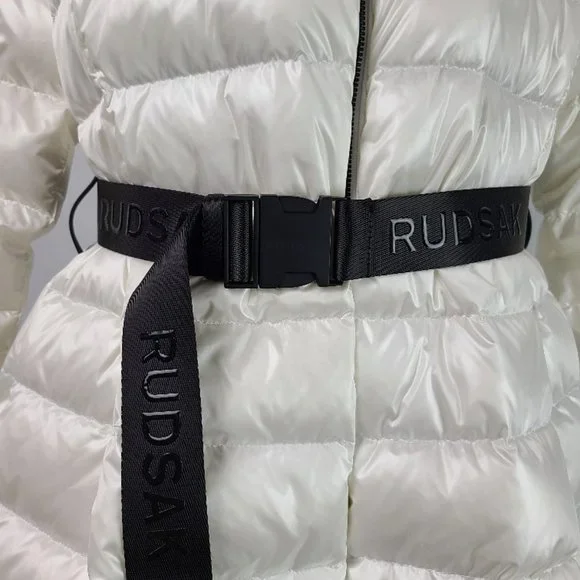 Rudsak Mette White Puffer Belted Jacket - Picture 6 of 16